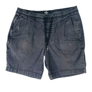 Hollister Jogger Shorts Mens Medium Black Epic Flex Elastic Waist Drawstring 6.5